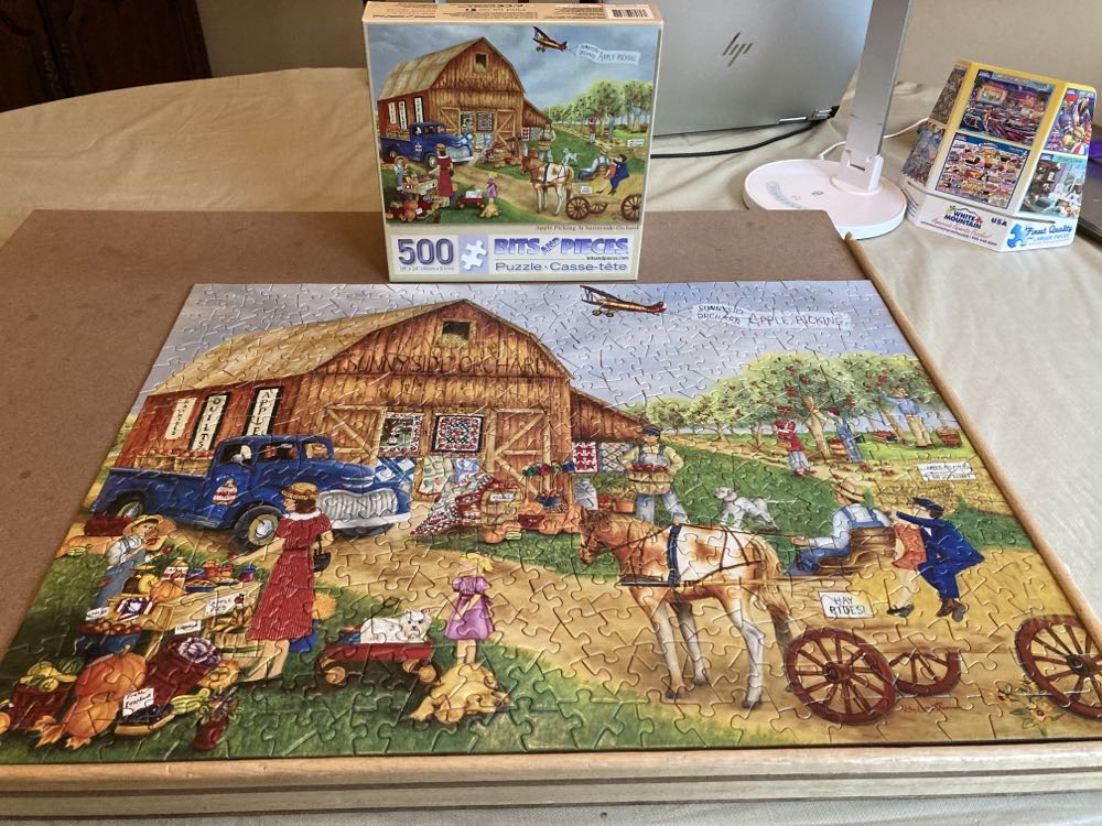Apple Picking At Sunnyside Orchard - Bits And Pieces puzzle collectible - Main Image 2