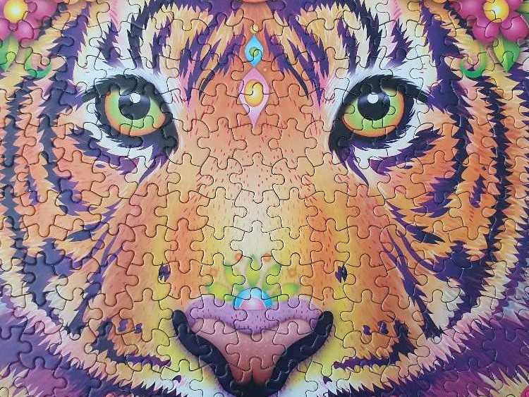 Groovy Animals Tiger #85 - Traded -  Ceaco puzzle collectible [Barcode 021081291965] - Main Image 3