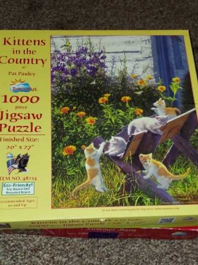Kittens In The Country - SunsOut puzzle collectible [Barcode 796780482142] - Main Image 1