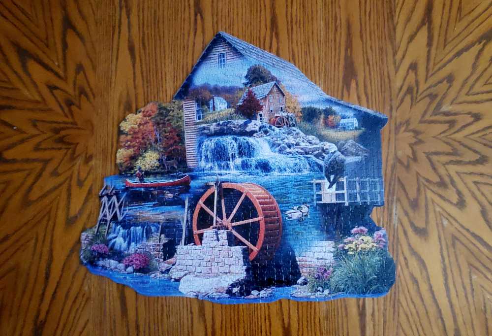 The Old Mill Stream  - SunsOut puzzle collectible [Barcode 796780950658] - Main Image 2