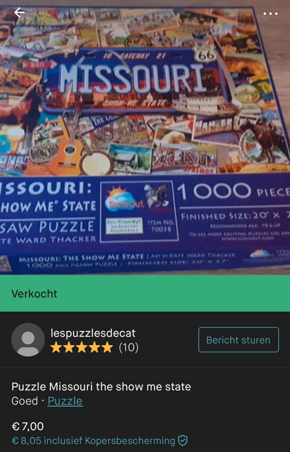 Missouri: The Show Me State - SunsOut puzzle collectible [Barcode 796780700383] - Main Image 3