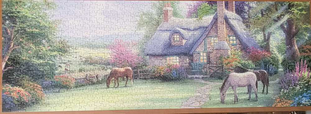 Thomas Kinkade - A Perfect Summer Day - Ceaco puzzle collectible [Barcode 021081330985] - Main Image 2