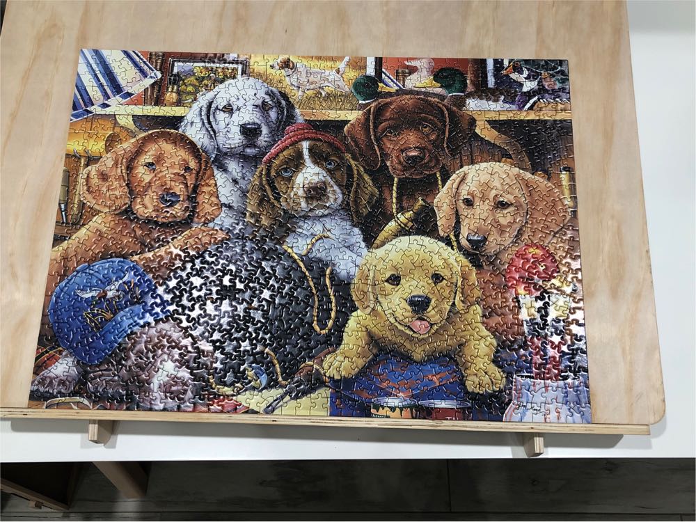 Grandpa’s Pups - Master Pieces 🇺🇸 puzzle collectible [Barcode 705988717239] - Main Image 2