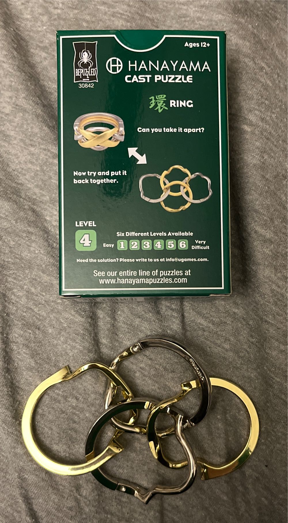 HanaYama Ring - Bepuzzled puzzle collectible [Barcode 023332308422] - Main Image 3