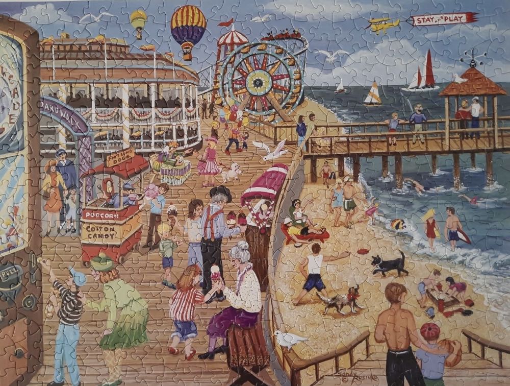 Ice Cream on the Boardwalk - Bits And Pieces puzzle collectible [Barcode 192949011343] - Main Image 3
