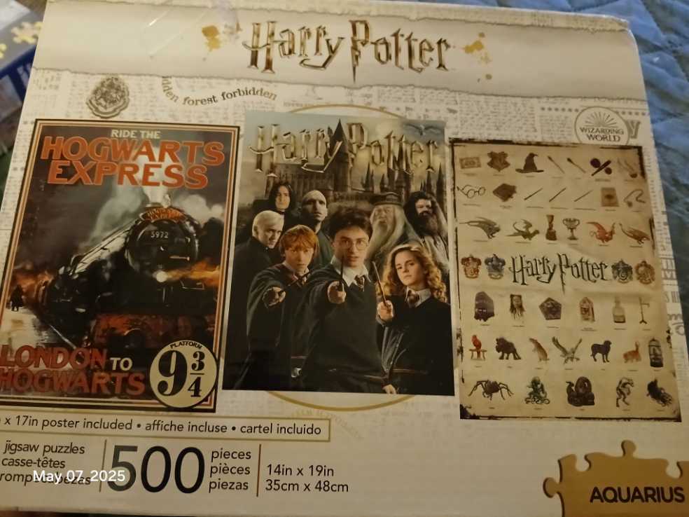 Harry Potter - 3) Pack Puzzles - Aquarius puzzle collectible [Barcode 840391148215] - Main Image 2