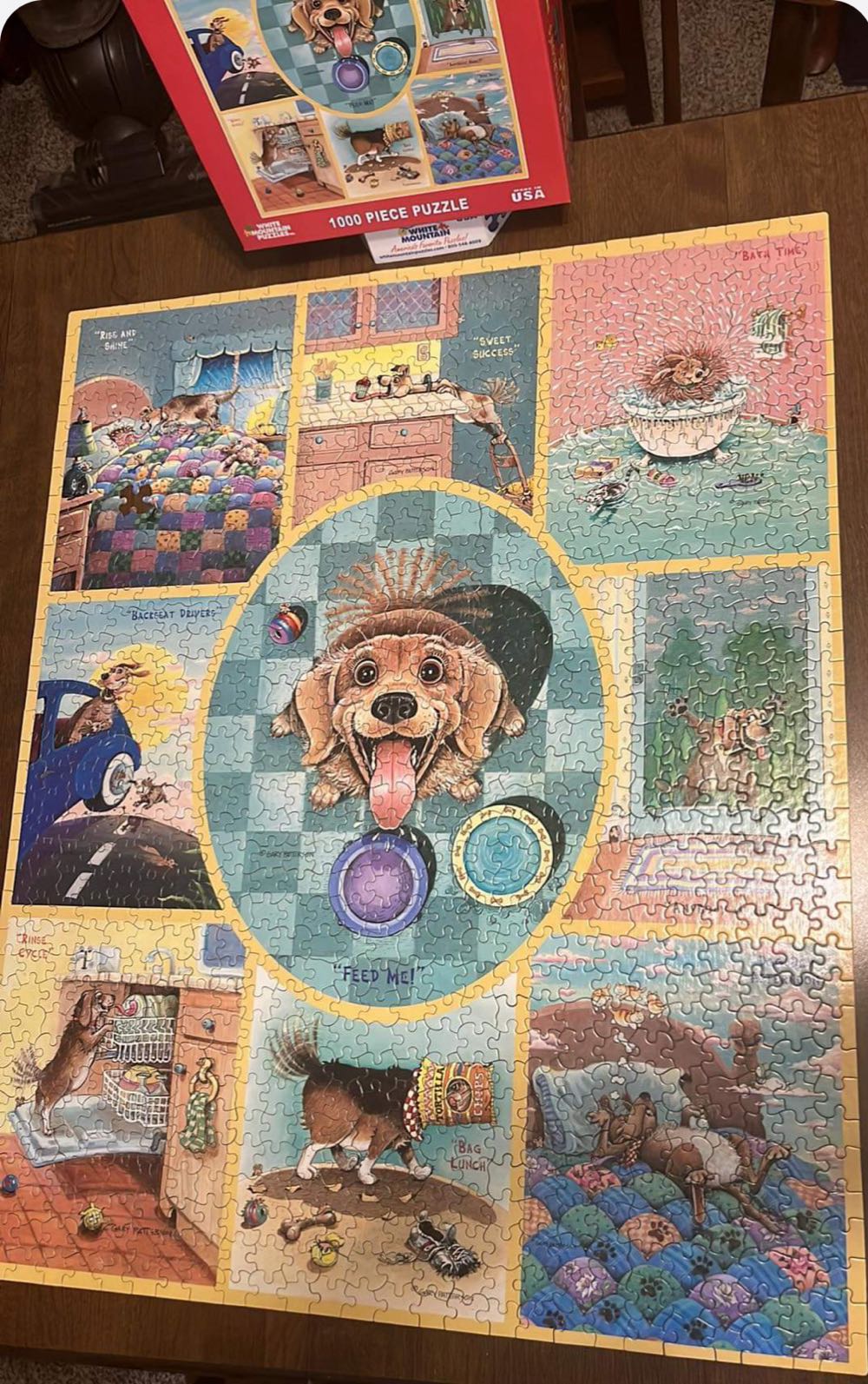 RETURNED-Gary Patterson’s Dogs-KIM - White Mountain Puzzles puzzle collectible [Barcode 724819252763] - Main Image 3