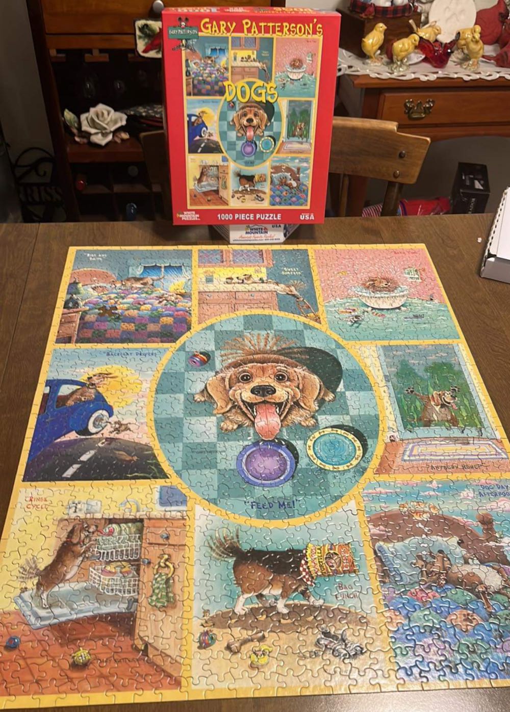 RETURNED-Gary Patterson’s Dogs-KIM - White Mountain Puzzles puzzle collectible [Barcode 724819252763] - Main Image 4