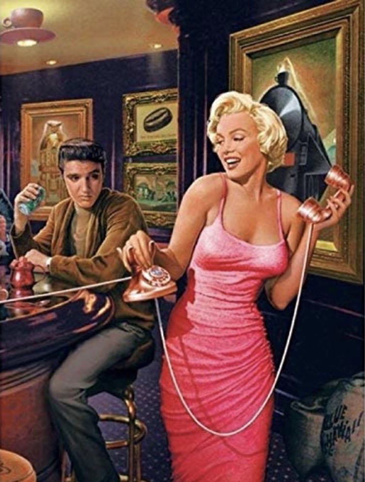 Legends Of The Silver Screen Java Dreams Elvis & Marilyn - MasterPieces puzzle collectible [Barcode 705988610073] - Main Image 3