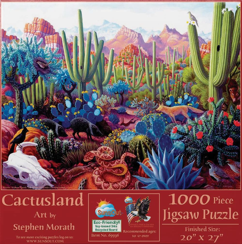 Cactusland - SunsOut puzzle collectible [Barcode 796780699366] - Main Image 2