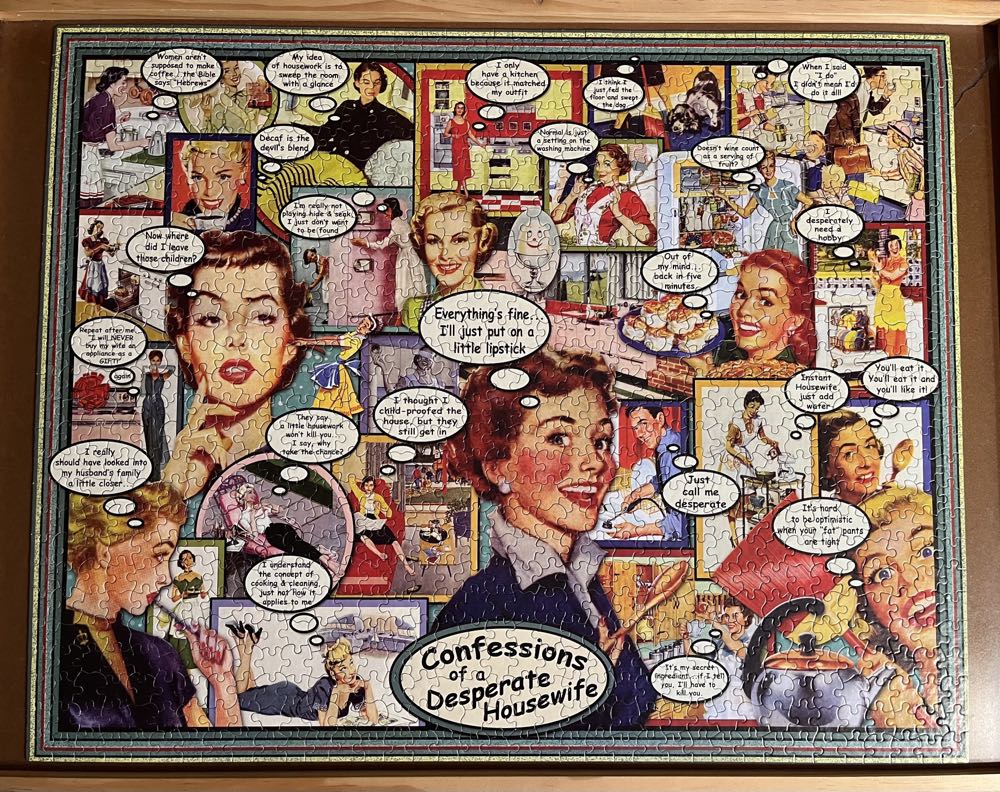 ZZ - Confessions Of A Desperate Housewife (SOLD) - White Mountain Puzzles puzzle collectible [Barcode 724819253456] - Main Image 2