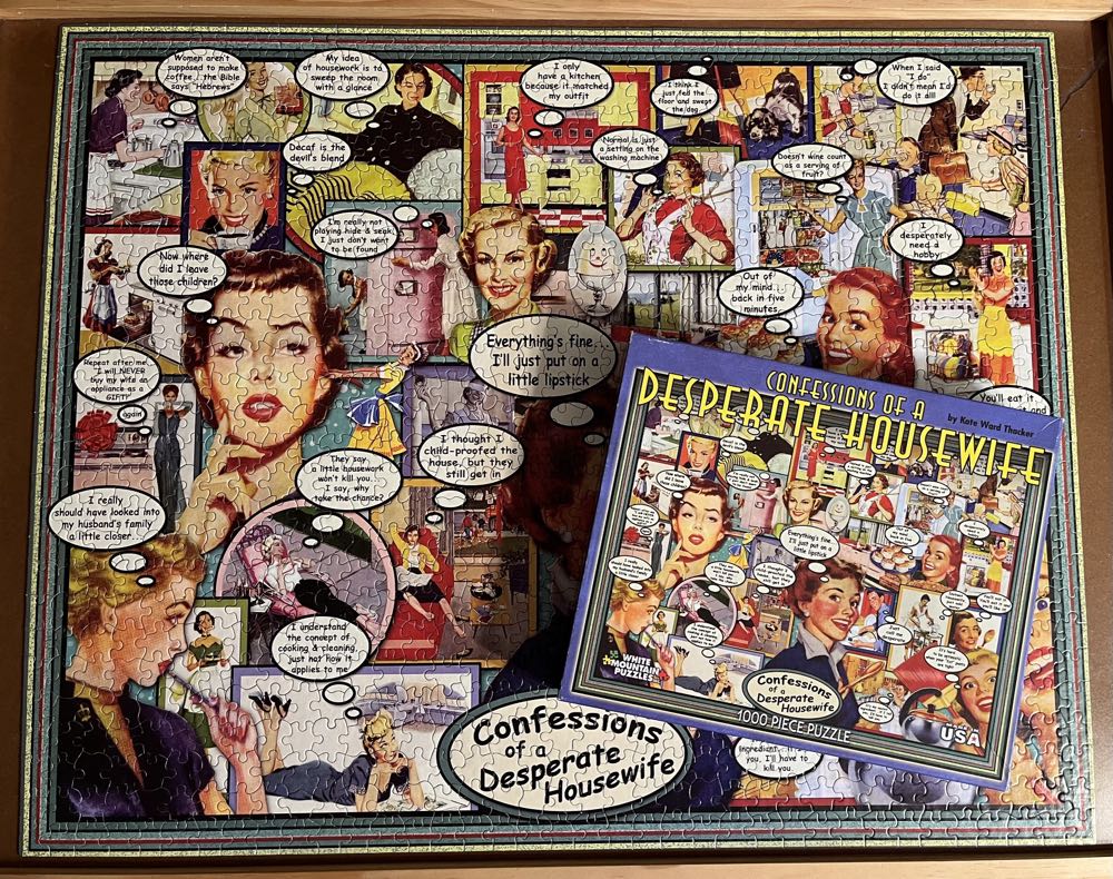 ZZ - Confessions Of A Desperate Housewife (SOLD) - White Mountain Puzzles puzzle collectible [Barcode 724819253456] - Main Image 3