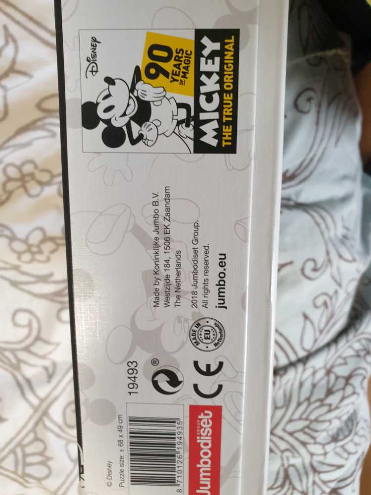 90 Years Of Disney - Jumbo puzzle collectible [Barcode 8710126194935] - Main Image 2