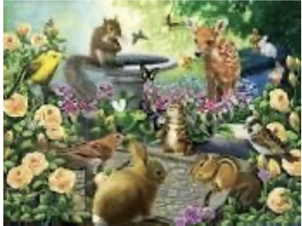 Harmony Garden - White Mountain Puzzles puzzle collectible [Barcode 724819252701] - Main Image 2