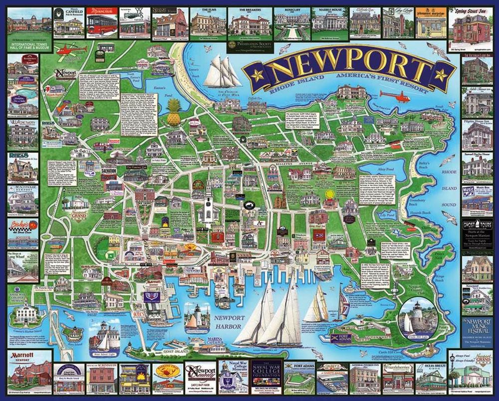 Newport Rhode Island - White Mountain Puzzles puzzle collectible [Barcode 724819254385] - Main Image 2