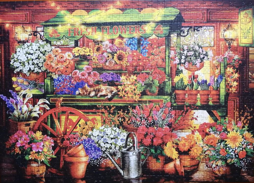 Flower Market Stall - Bluebird Puzzle puzzle collectible [Barcode 3663384703331] - Main Image 3