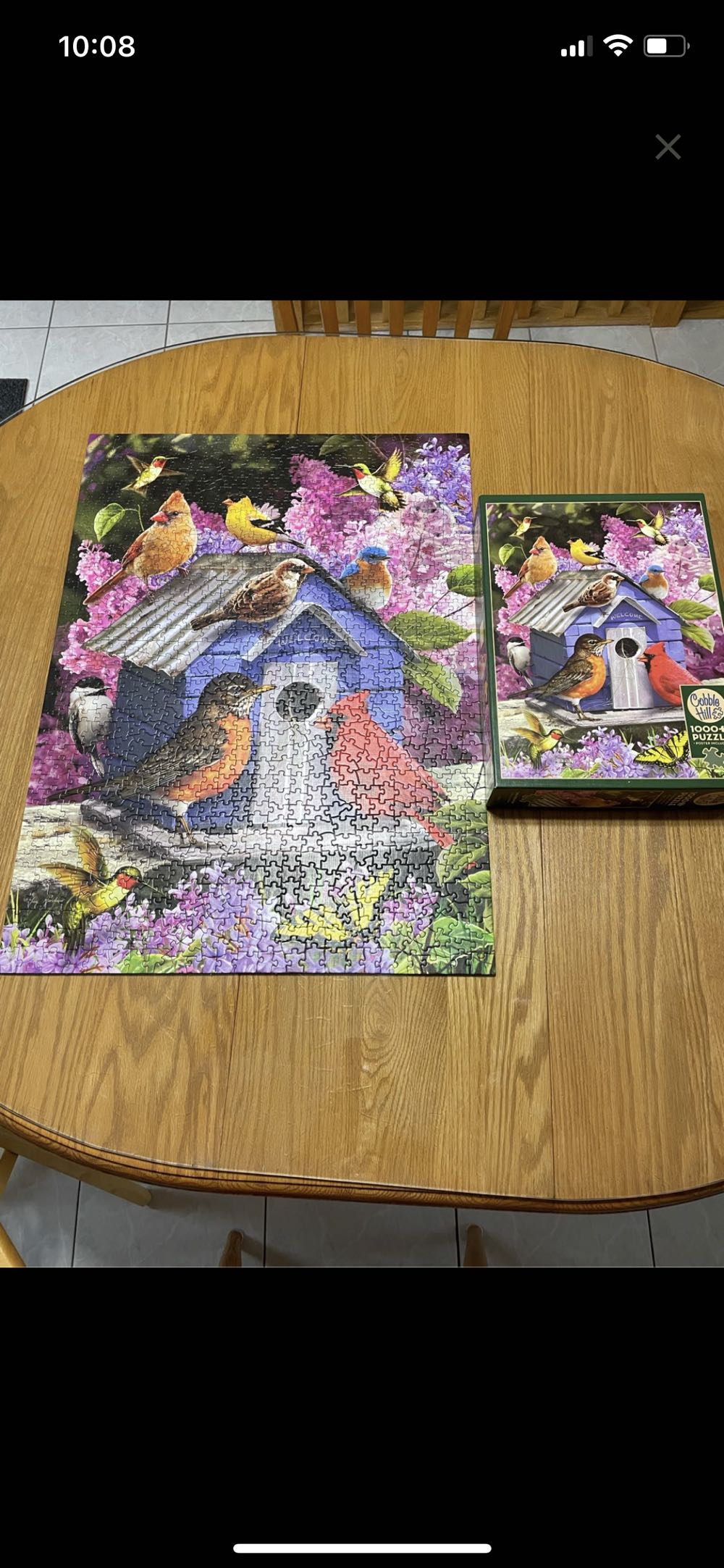 Spring Birdhouse - Cobble Hill puzzle collectible [Barcode 625012801539] - Main Image 2