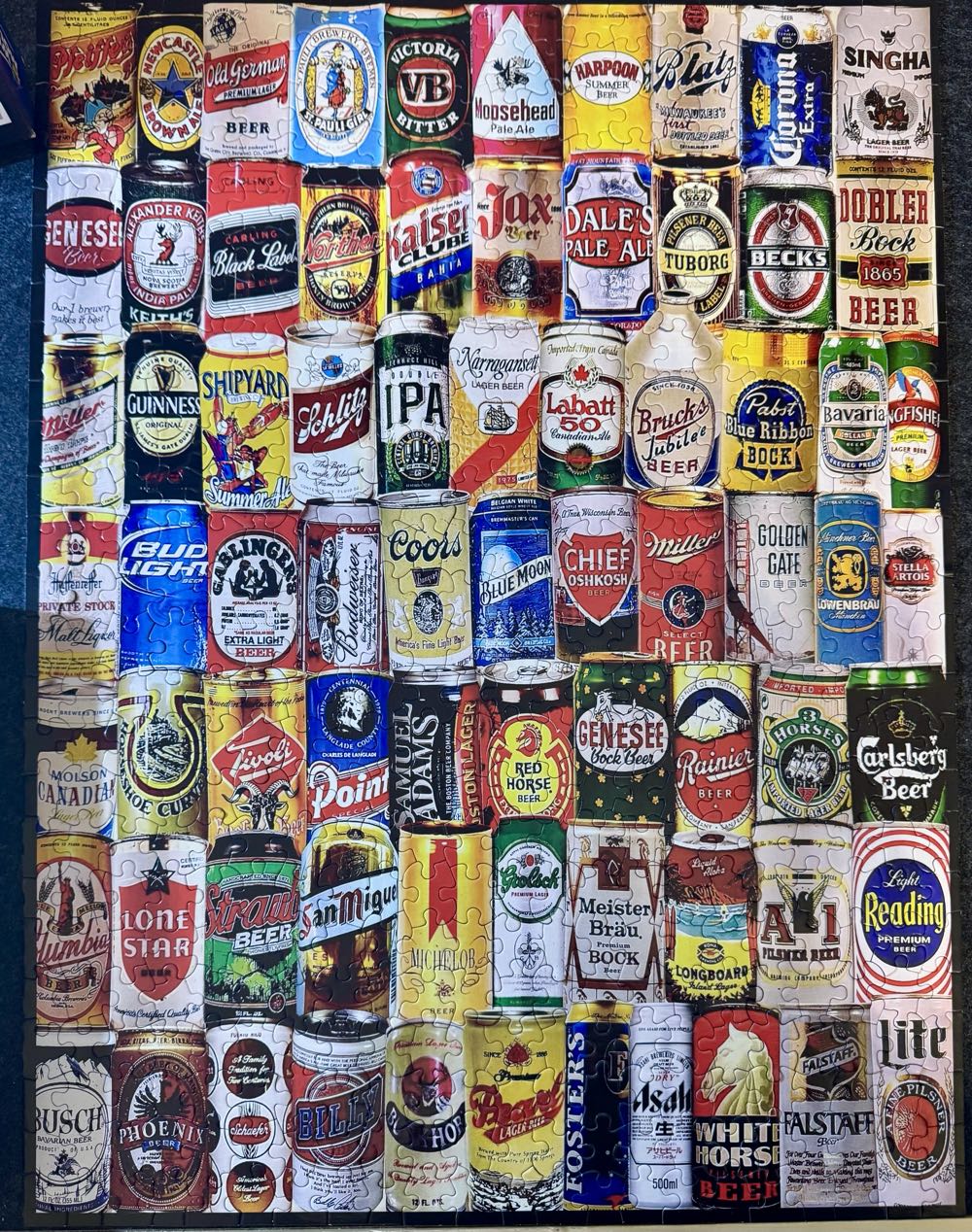 Beer Cans - White Mountain Puzzles puzzle collectible [Barcode 724819257652] - Main Image 2