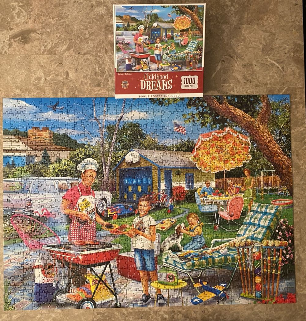 Backyard Barbeque:  Childhood Dreams - MasterPieces puzzle collectible [Barcode 705988721281] - Main Image 2