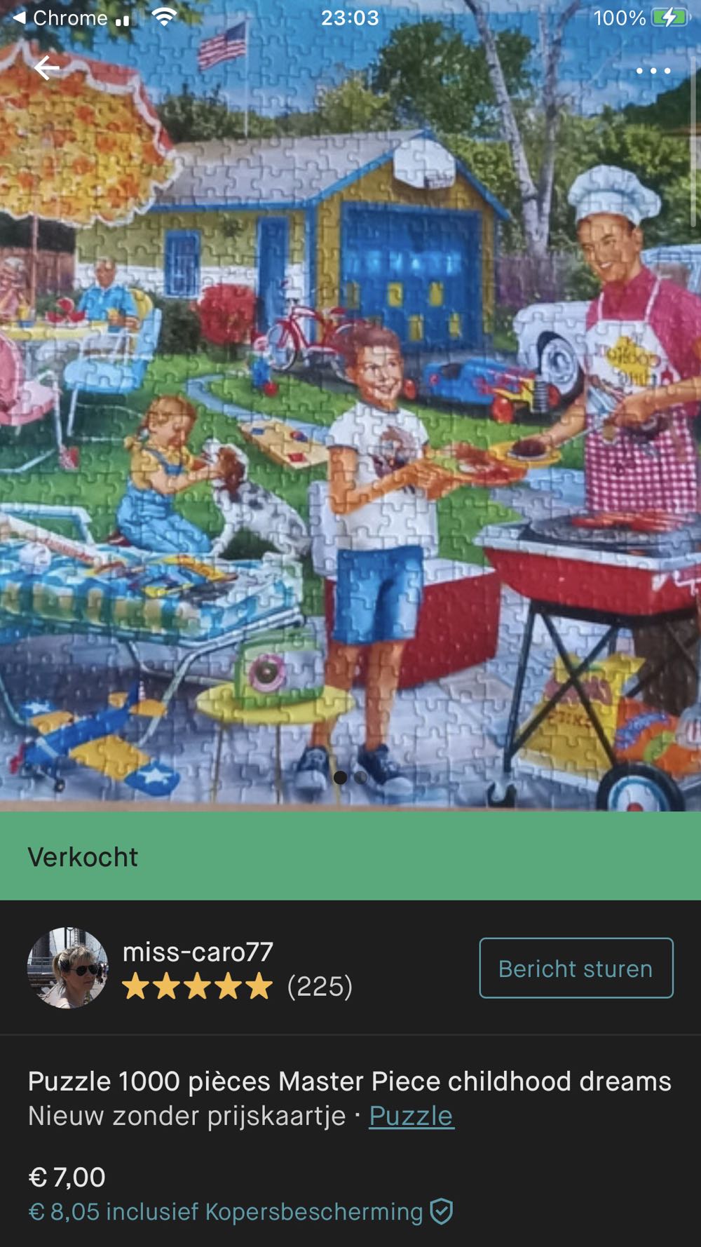 Backyard Barbeque:  Childhood Dreams - MasterPieces puzzle collectible [Barcode 705988721281] - Main Image 4