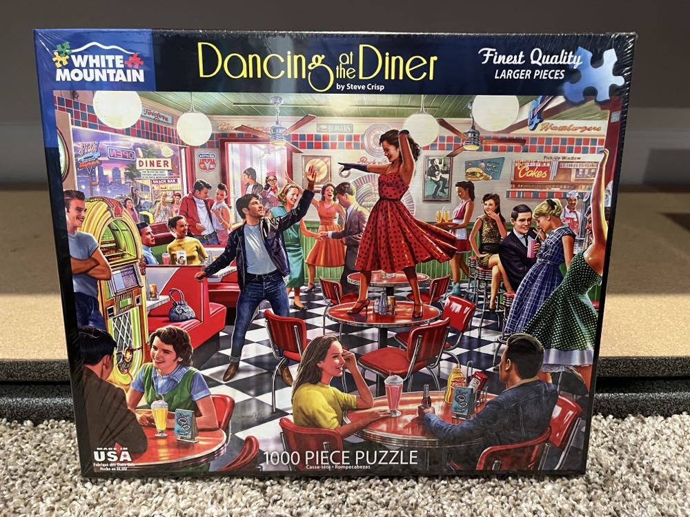Dancing at the Diner - White Mountain Puzzles puzzle collectible [Barcode 724819264391] - Main Image 2