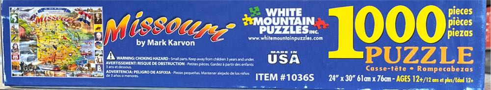 Missouri The Show Me State/NMV/SOLD - White Mountain Puzzles puzzle collectible - Main Image 4