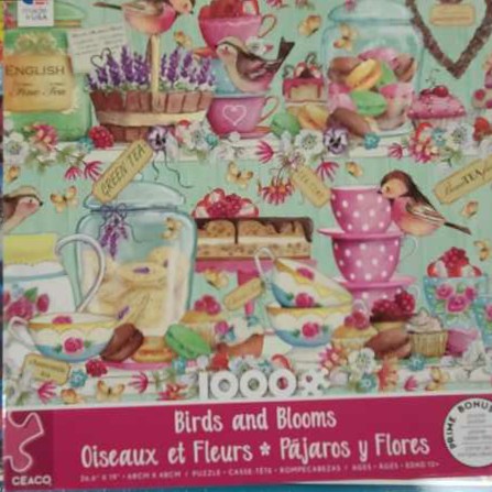 Birds & Blooms Tea Time  - Ceaco puzzle collectible [Barcode 021081310383] - Main Image 2