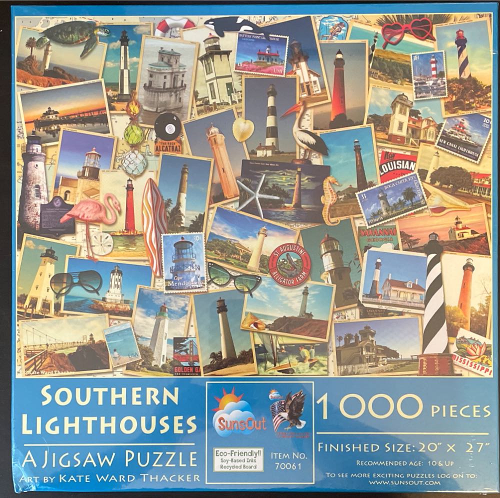 Southern Lighthouses - SunsOut puzzle collectible [Barcode 796780700611] - Main Image 2