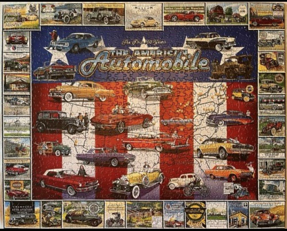 American Automobile - White Mountain Puzzles puzzle collectible [Barcode 724819247370] - Main Image 2
