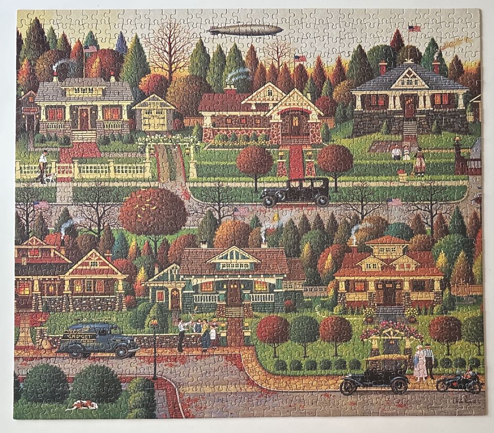 Labor Day in Bungalowville - Hasbro MB Puzzles puzzle collectible - Main Image 3