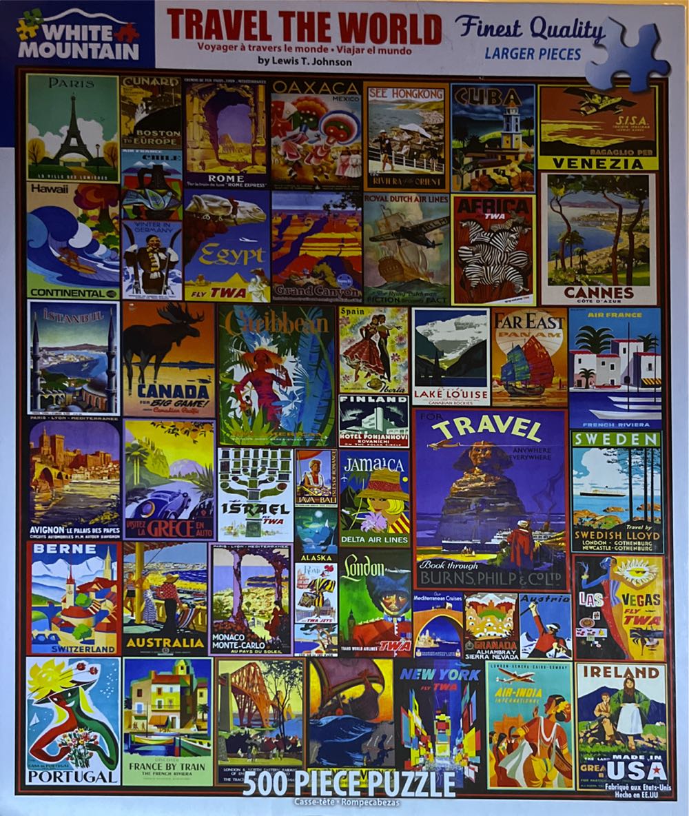 Travel the World - White Mountain Puzzles puzzle collectible [Barcode 724819257959] - Main Image 4
