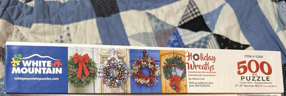Holiday Wreaths - White Mountain puzzle collectible [Barcode 724819260102] - Main Image 4