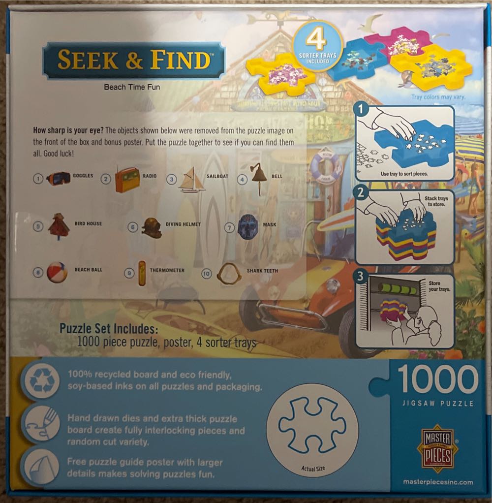 Beach Time Fun - Master Pieces puzzle collectible [Barcode 705988611391] - Main Image 2