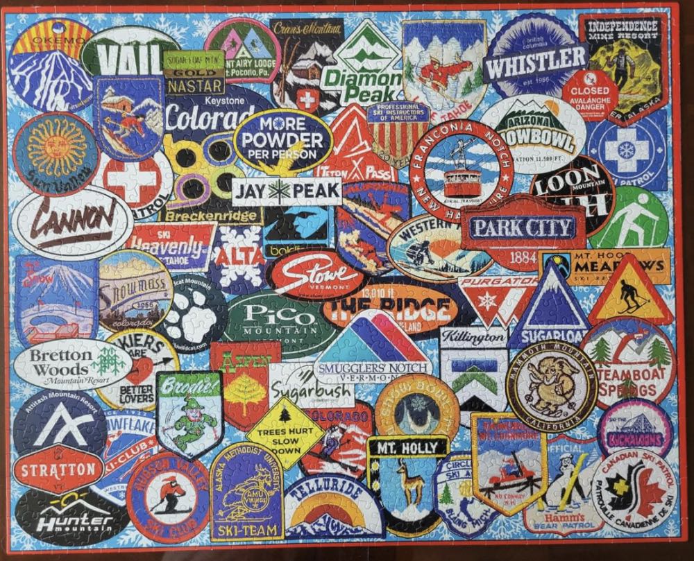 Ski Badges - White Mountain puzzle collectible [Barcode 724819258512] - Main Image 3