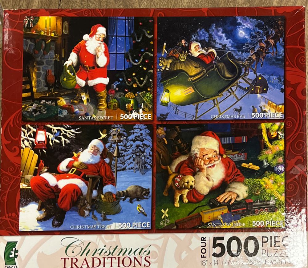 Christmas Traditions - 4 Puzzles -  Ceaco puzzle collectible [Barcode 021081036498] - Main Image 2