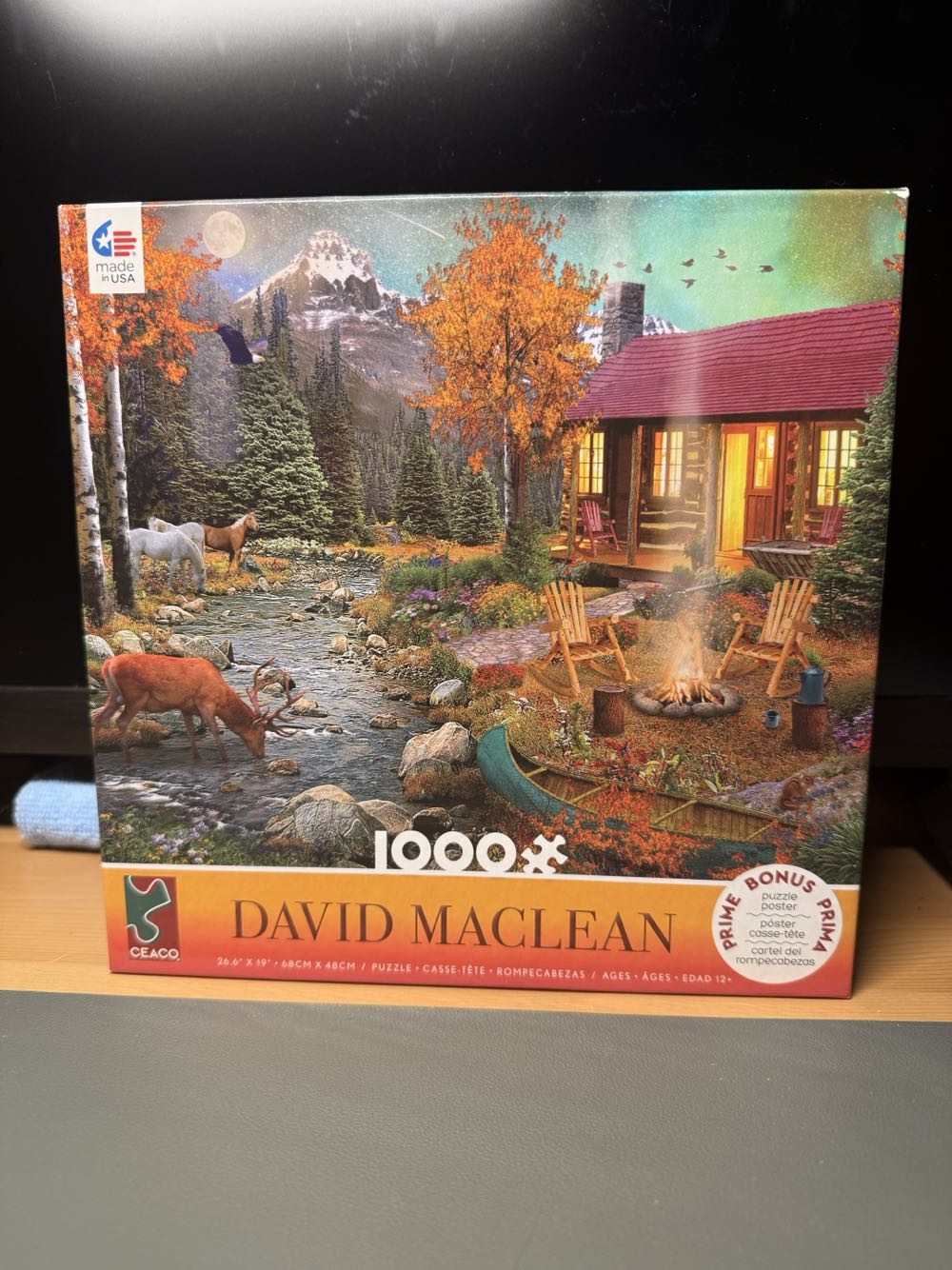 Cabin/Deer -  Ceaco puzzle collectible [Barcode 021081332439] - Main Image 2