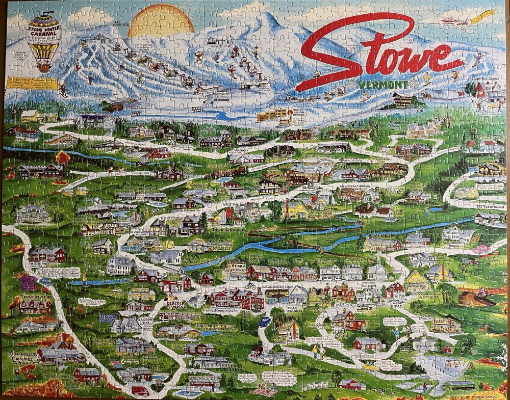 Stowe Vermont-NIB - White Mountain Graphics puzzle collectible - Main Image 3