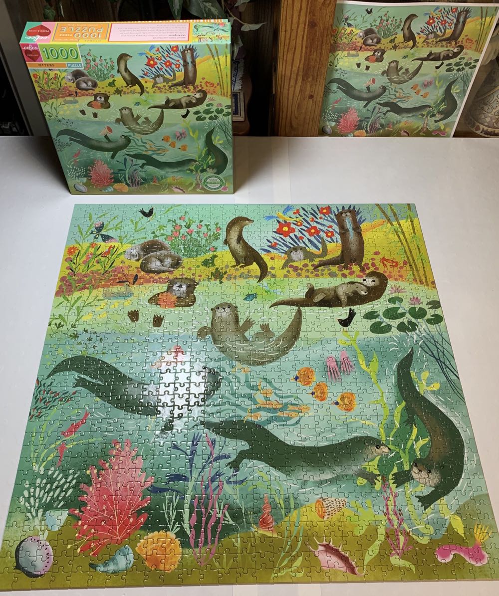 Otters - eeBoo Puzzles puzzle collectible [Barcode 689196509995] - Main Image 2