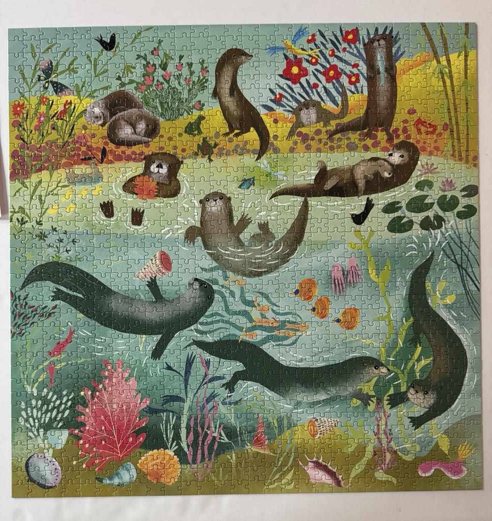Otters - eeBoo Puzzles puzzle collectible [Barcode 689196509995] - Main Image 3