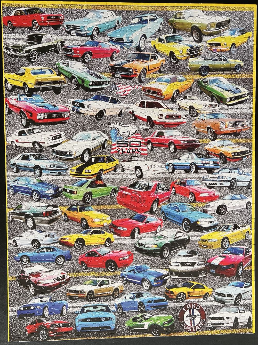 50 Years Ford Mustang SOLD - White Mountain Puzzles puzzle collectible [Barcode 724819257225] - Main Image 2