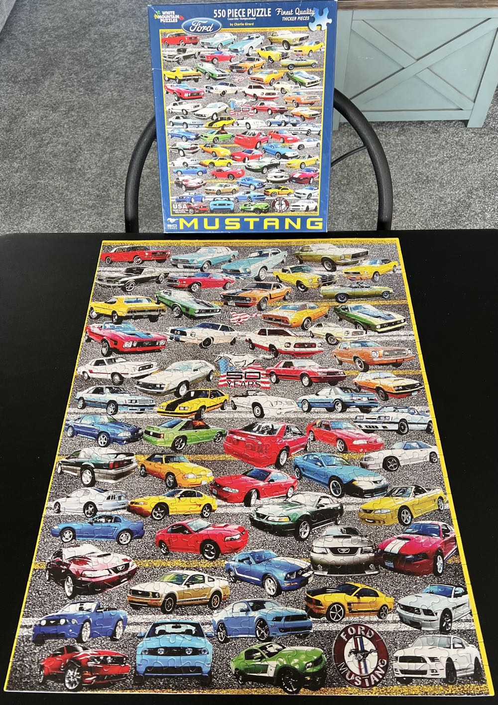 50 Years Ford Mustang SOLD - White Mountain Puzzles puzzle collectible [Barcode 724819257225] - Main Image 3