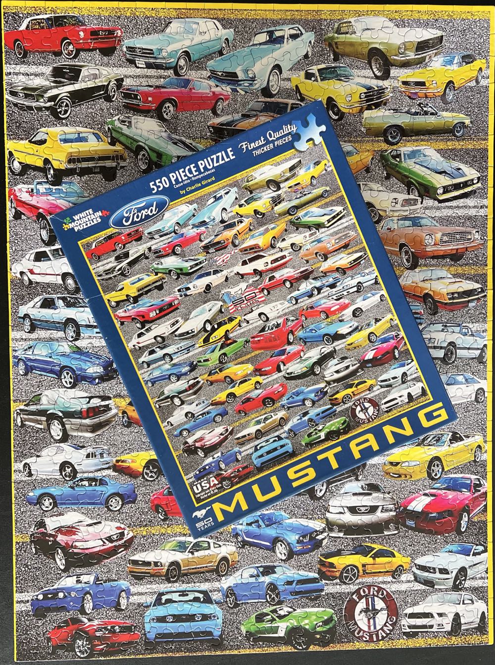 50 Years Ford Mustang SOLD - White Mountain Puzzles puzzle collectible [Barcode 724819257225] - Main Image 4