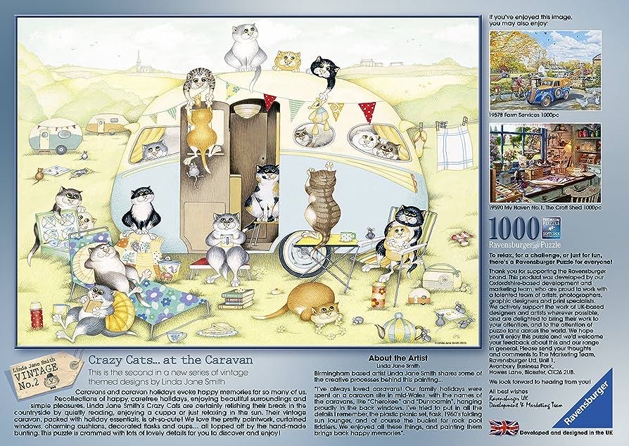 Crazy Cats…at the Caravan (bag/poster) - Ravensburger puzzle collectible [Barcode 4005556195886] - Main Image 2