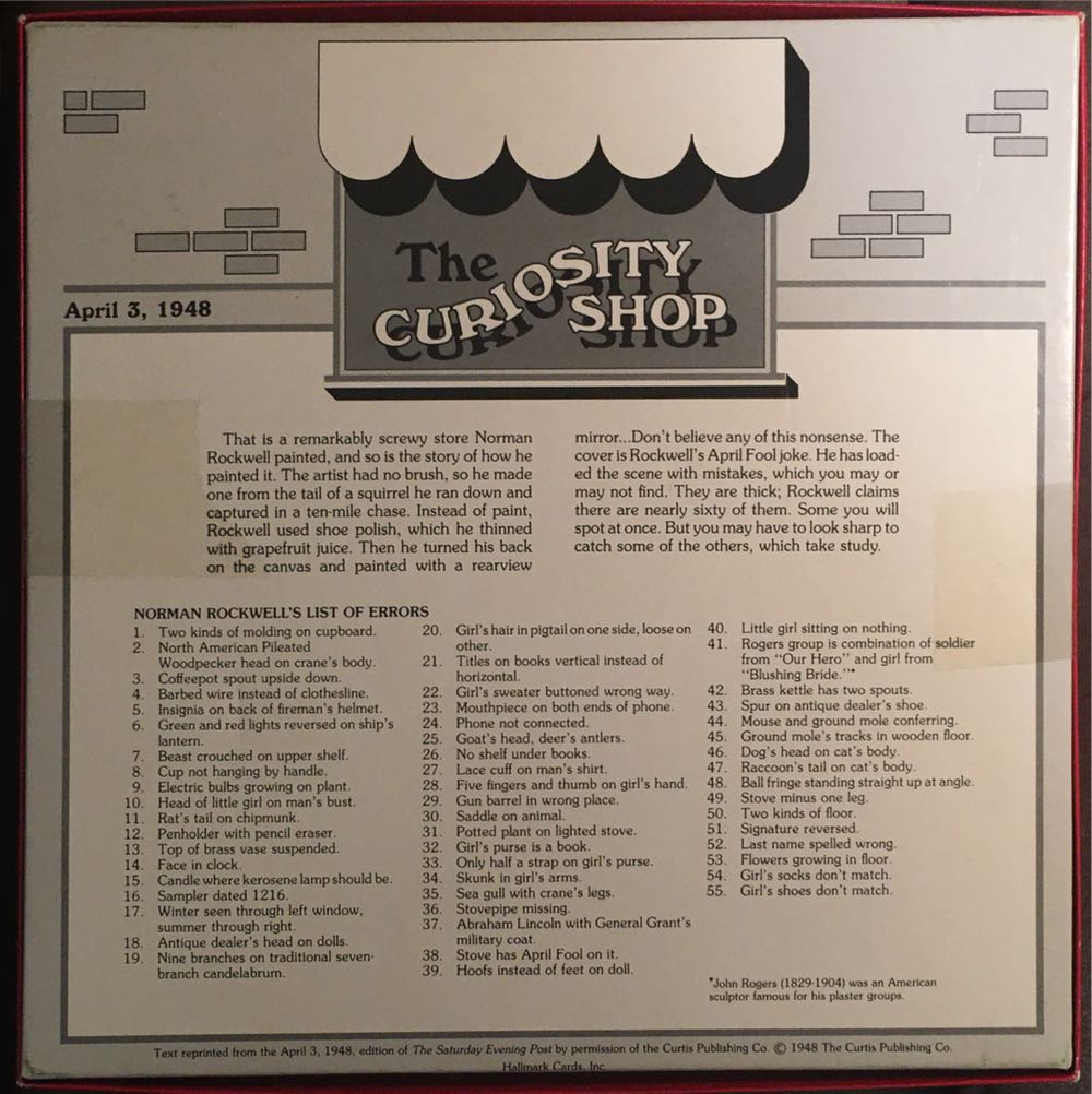 Curiosity Shop - Springbok puzzle collectible [Barcode 070000017186] - Main Image 2