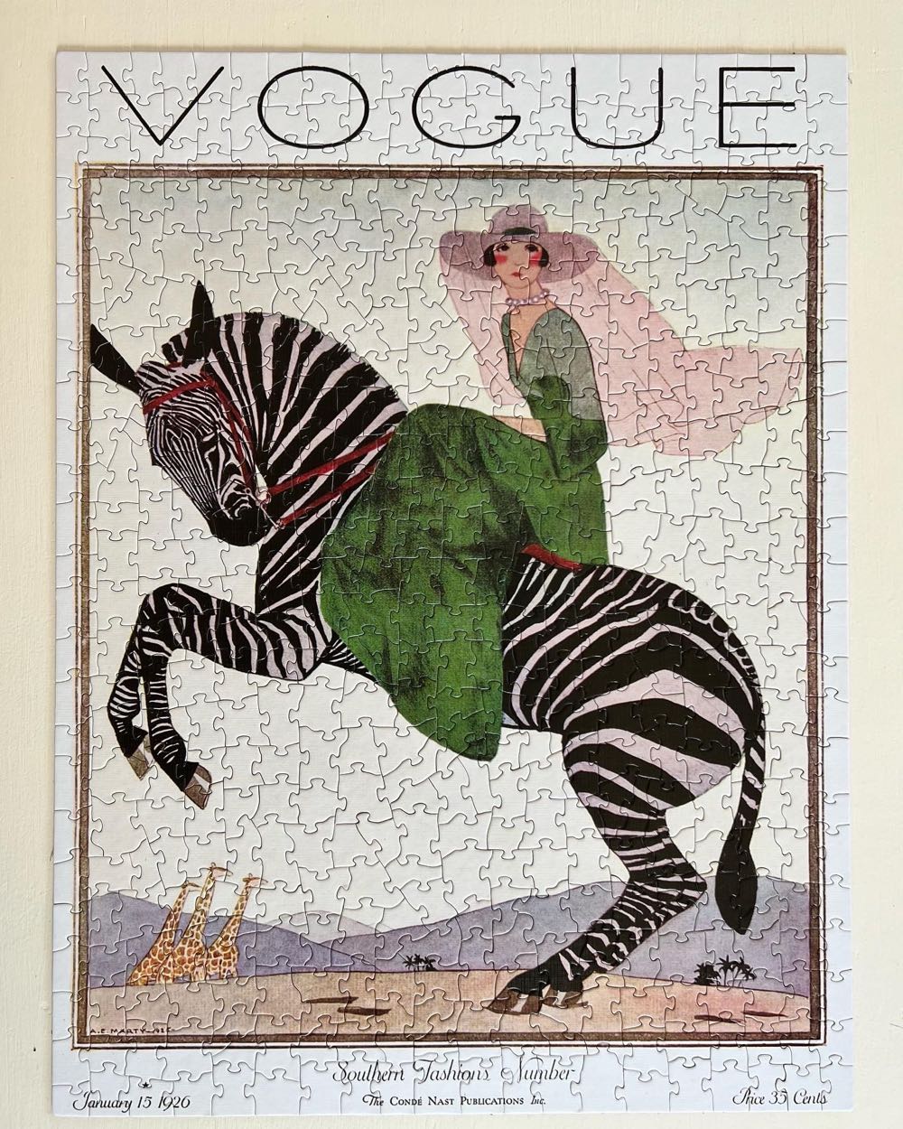 Lady On A Zebra - New York Puzzle Company 🇺🇸 puzzle collectible [Barcode 819844015756] - Main Image 2