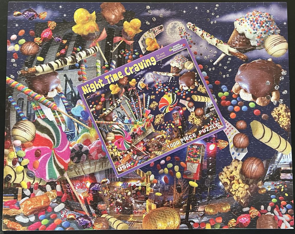  Night Time Craving - White Mountain Puzzles puzzle collectible [Barcode 724819254255] - Main Image 4