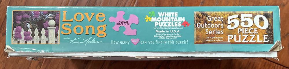 Love Song-BCS - White Mountain puzzle collectible [Barcode 724819249169] - Main Image 3