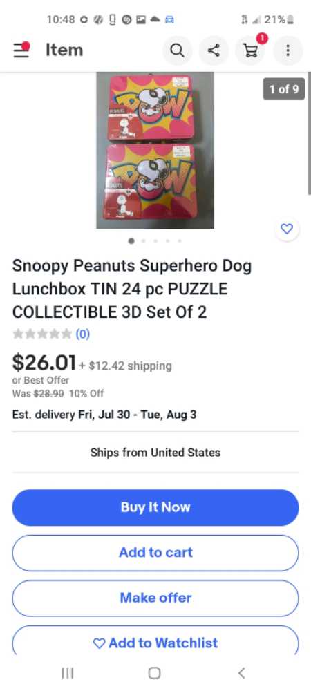 Snoopy   puzzle collectible - Main Image 2
