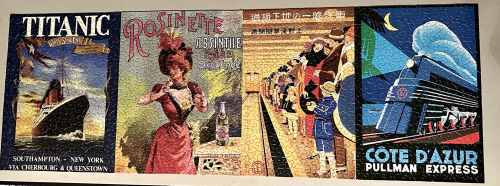 Antique Travel Vintage Lavoie - Barnes & Noble puzzle collectible [Barcode 814672028497] - Main Image 2