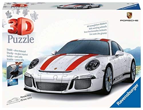 Ravensburger Porsche 911 R 12528 108 Piece 3d Jigsaw Puzzle White 10” X 4” X 2.75”  puzzle collectible [Barcode 4005556125289] - Main Image 1